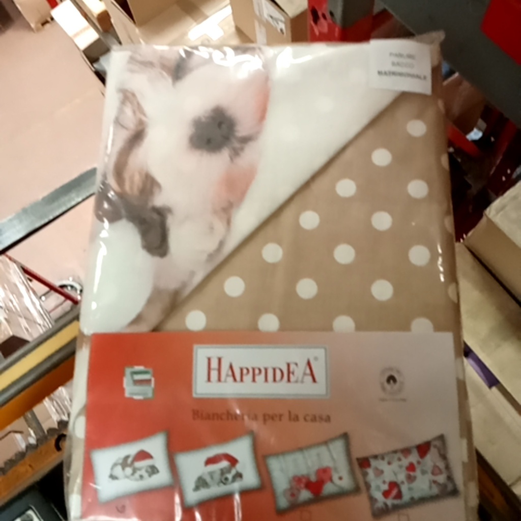 Parure Copripiumino - Natale Cane - Tela Cotone 150tc - Happidea - F1 071453210 - 2276