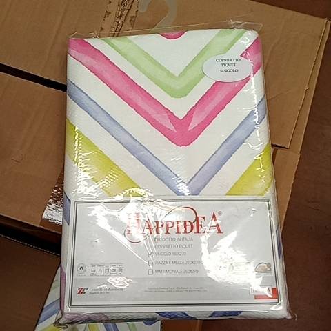 Copriletto Piquet - Moratai - Tela Cotone 150tc - Happidea - F1 091578810 - 8914