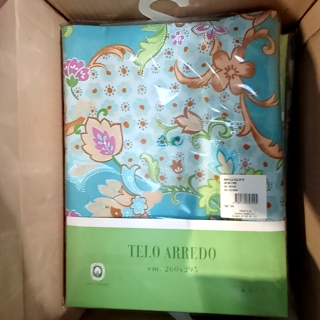[F1 101431510037582 31K] Telo Arredo - Topazio T - Tela Cotone 150tc - Happidea - F1 101431510 - 7582 (Blu Azzurro, 31K)