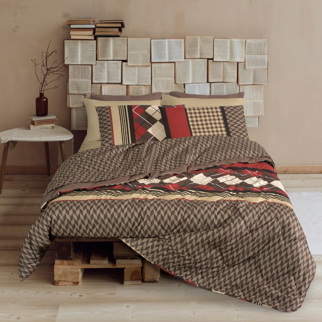 [F1 501129210039500BN 06] Trapunta - Sandawood - Tela Cotone 150tc - Happidea - F1 501129210 - 9500