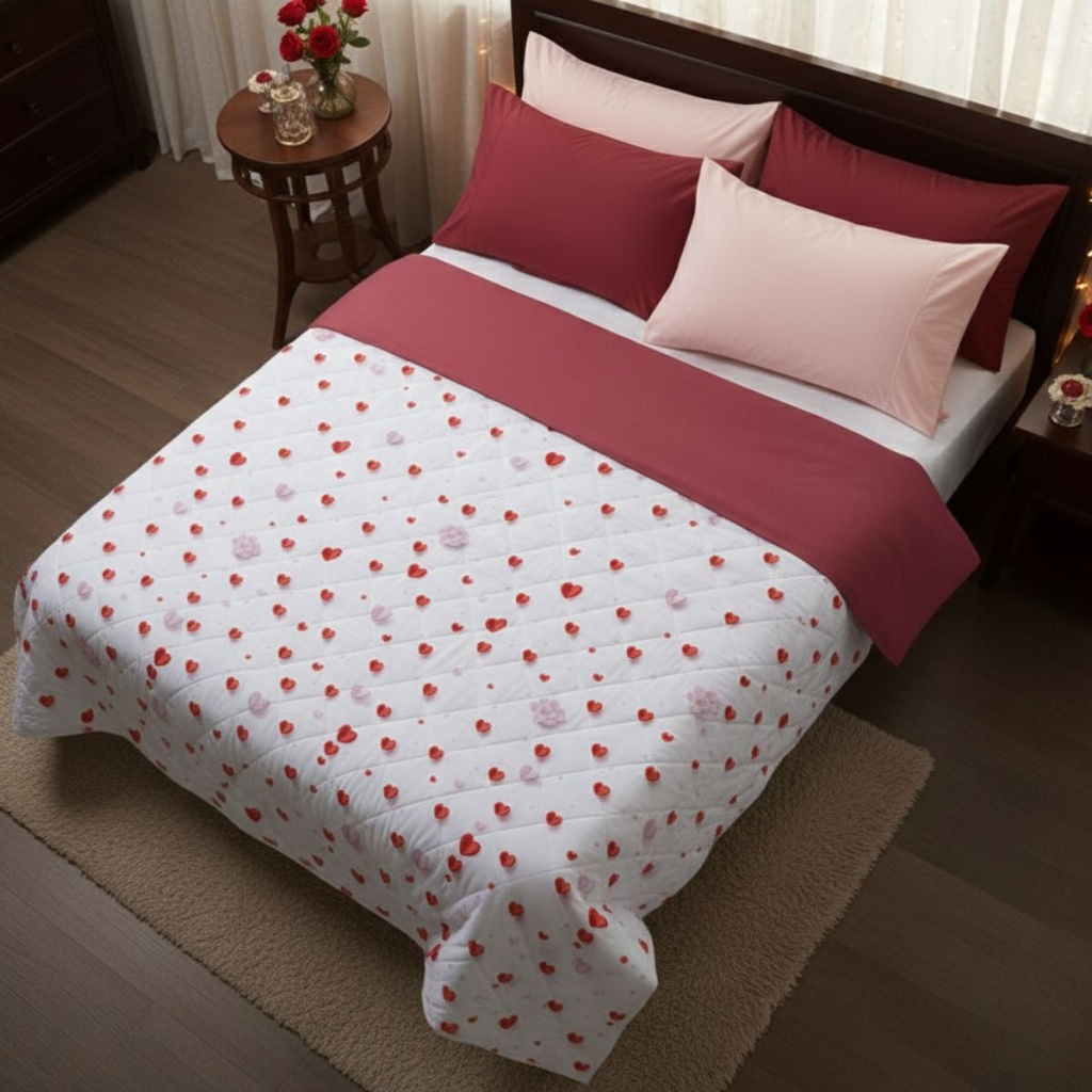 [F1 511147110030176 06E] Quilt - Sweet Heart - Tela Cotone 150tc - Happidea - F1 511147110 - 0176