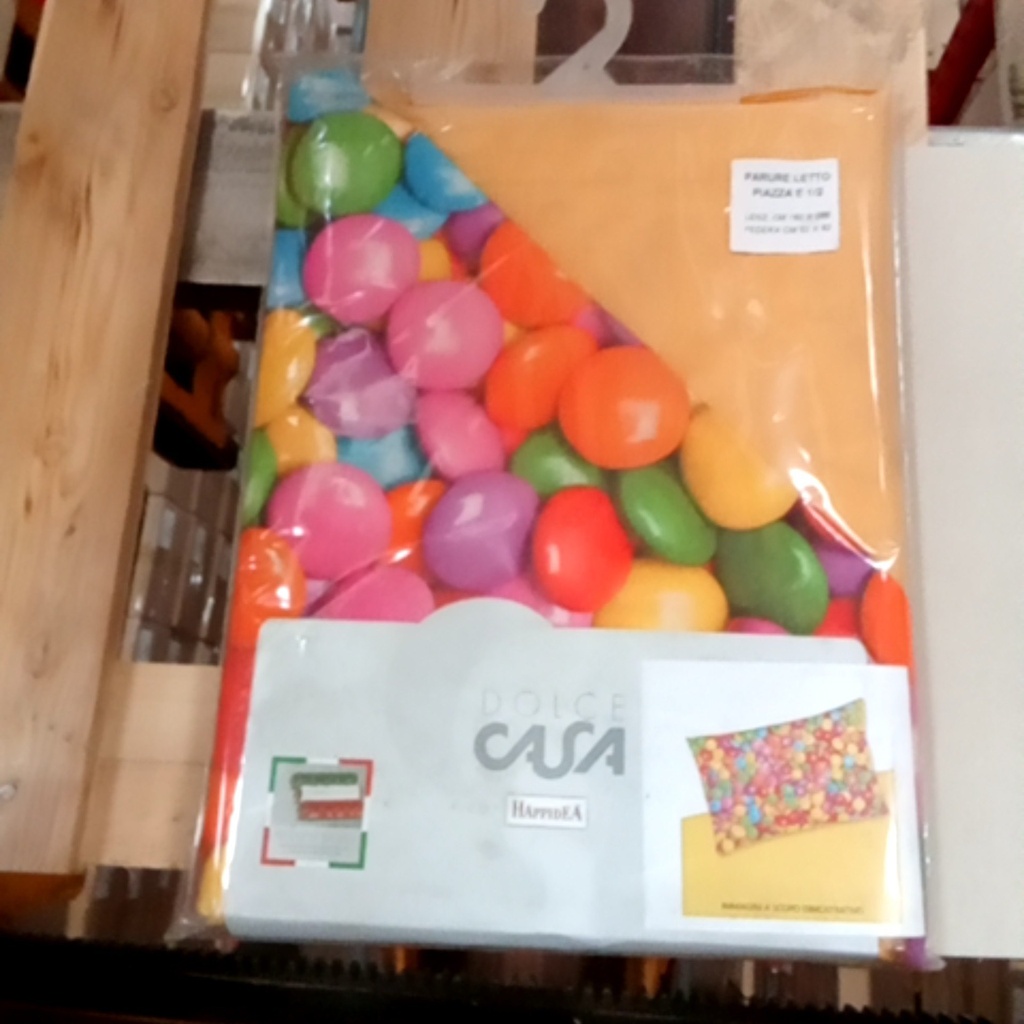 [F1 041450310022281X0108K] Parure Letto - Smarties - Tela Cotone 150tc - Happidea - F1 041450310 - 2281