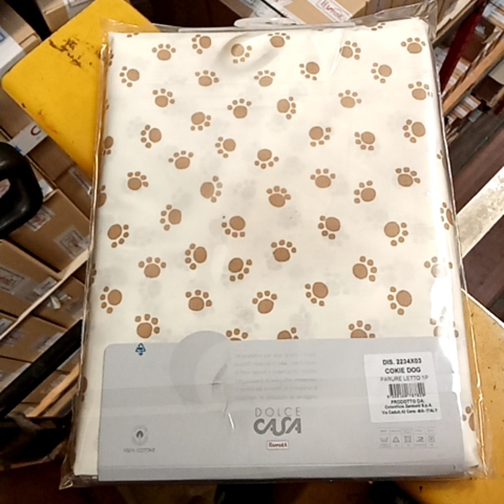 Parure Letto - Cokie Dog - Tela Cotone 150tc - Happidea - F1 041572510 - 2234