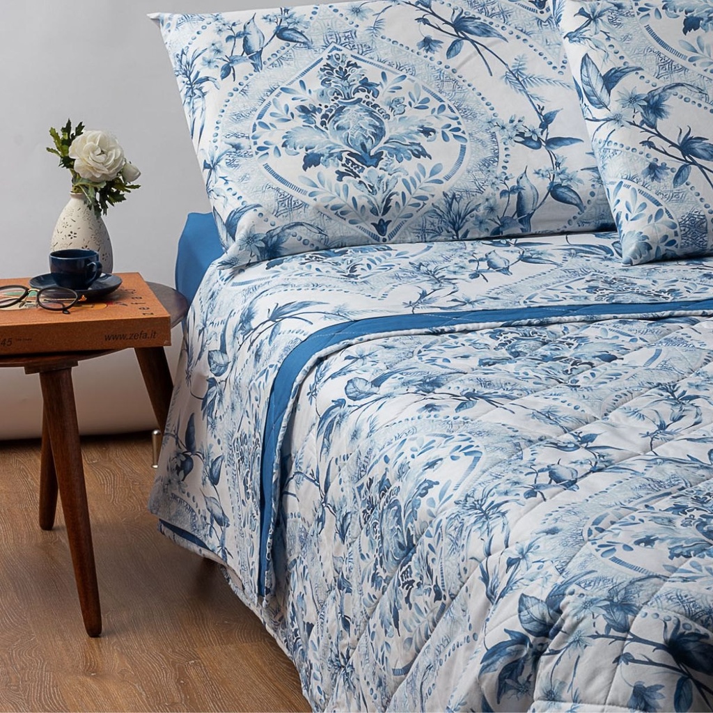Completo Letto - Azur - Tela Cotone 150tc - Happidea - F1 051131210 - 9659