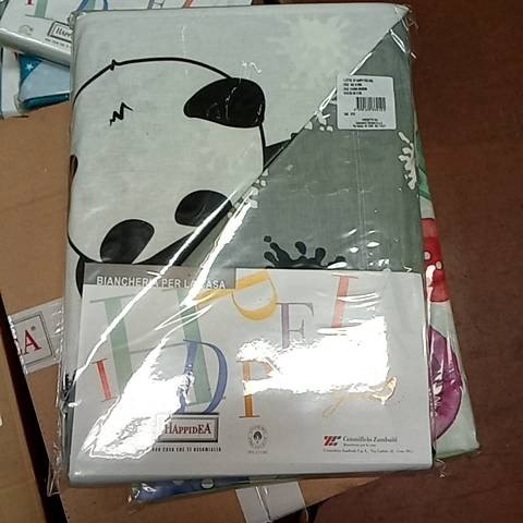 Completo Letto - Dab Dance Panda - Tela Cotone 150tc - Happidea - F1 051145810 - 2546