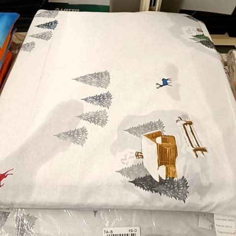 Completo Letto - Snow White Bianco - Tela Cotone 150tc - Happidea - F1 051146510 - 9570