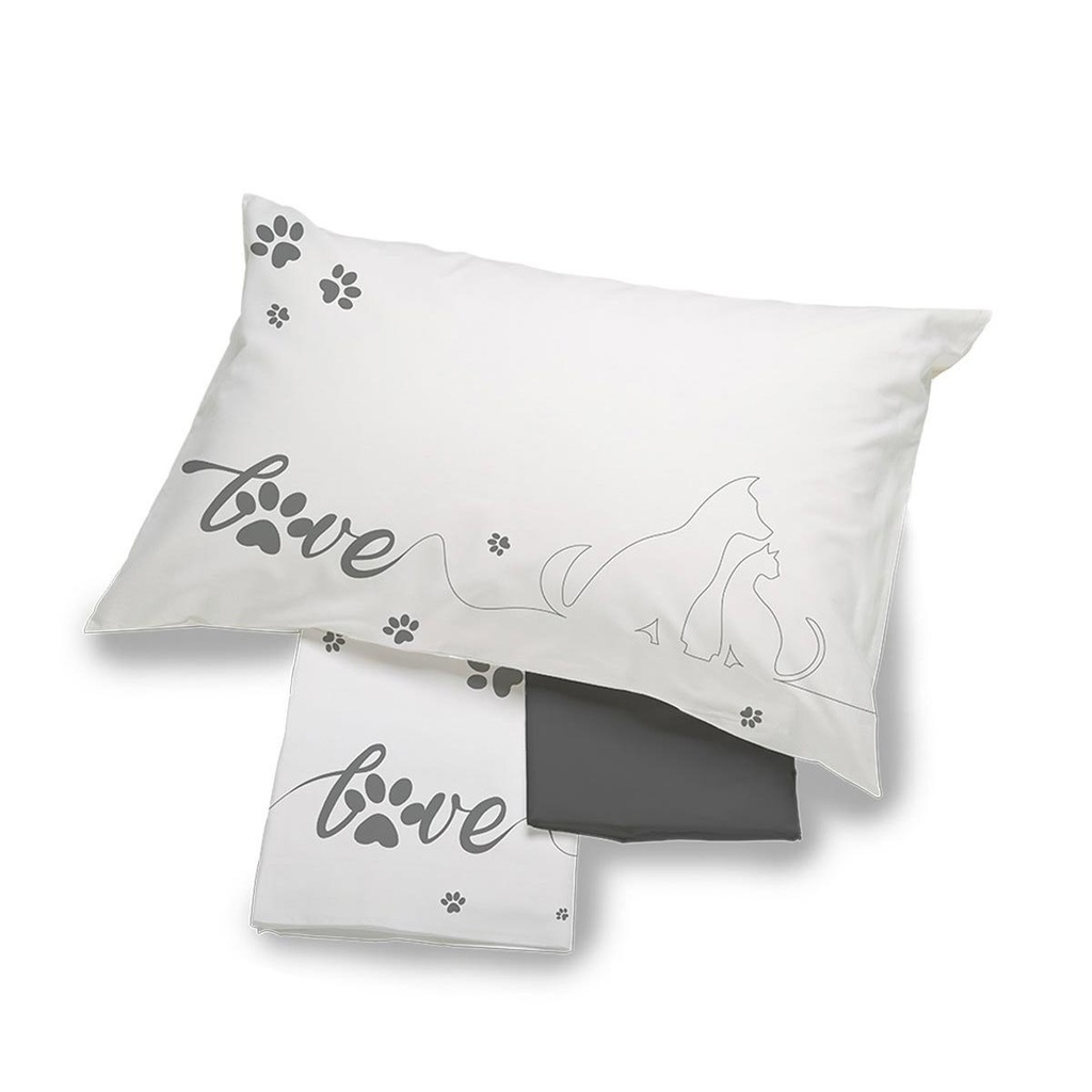Completo Letto - Tutti in Fila - Tela Cotone 150tc - Happidea - F1 051175910 - 0143