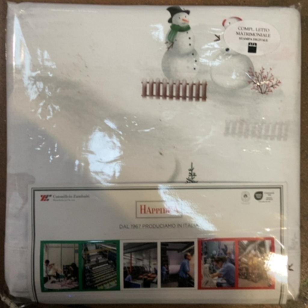 Completo Letto - Snowy - Tela Cotone 150tc - Happidea - F1 051177310 - 9822