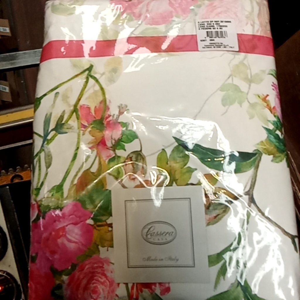 Completo Letto - Roses - Raso 200tc - Cassera Casa - F1 051567010 - 9387