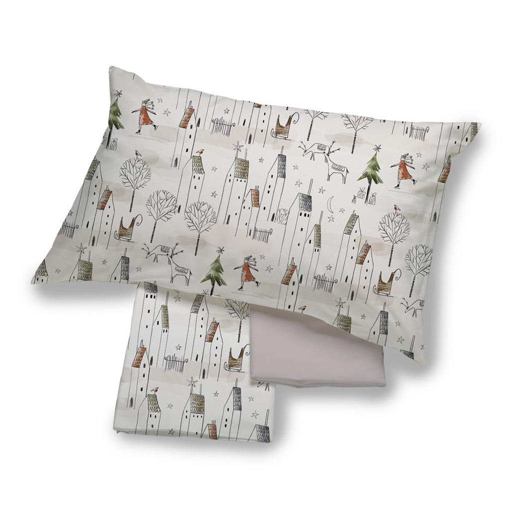 Completo Letto - Vigilia Natale - Flanella - Happidea - F1 052146510 - 9671