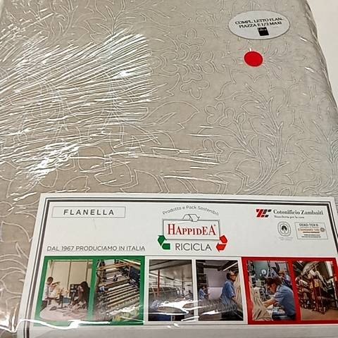 Completo Letto - Quercia - Flanella - Happidea - F1 052163612 - 9492