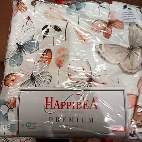 Completo Letto - Fiori Farfalle - Tela Cotone 150tc - Happidea - F1 056608810 - 9834
