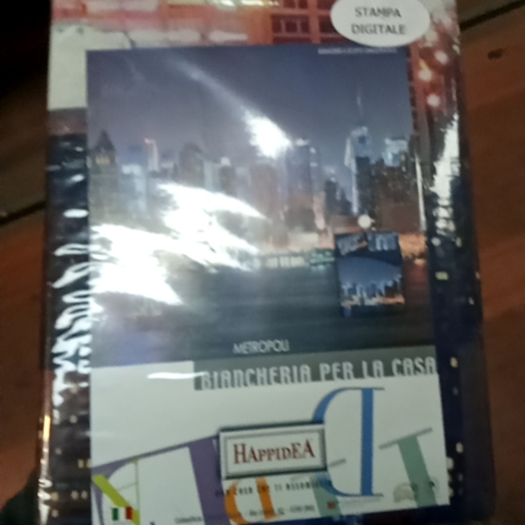 [F1 071123610012403 08K] Parure Copripiumino - Metropoli - Tela Cotone 150tc - Happidea - F1 071123610 - 2403