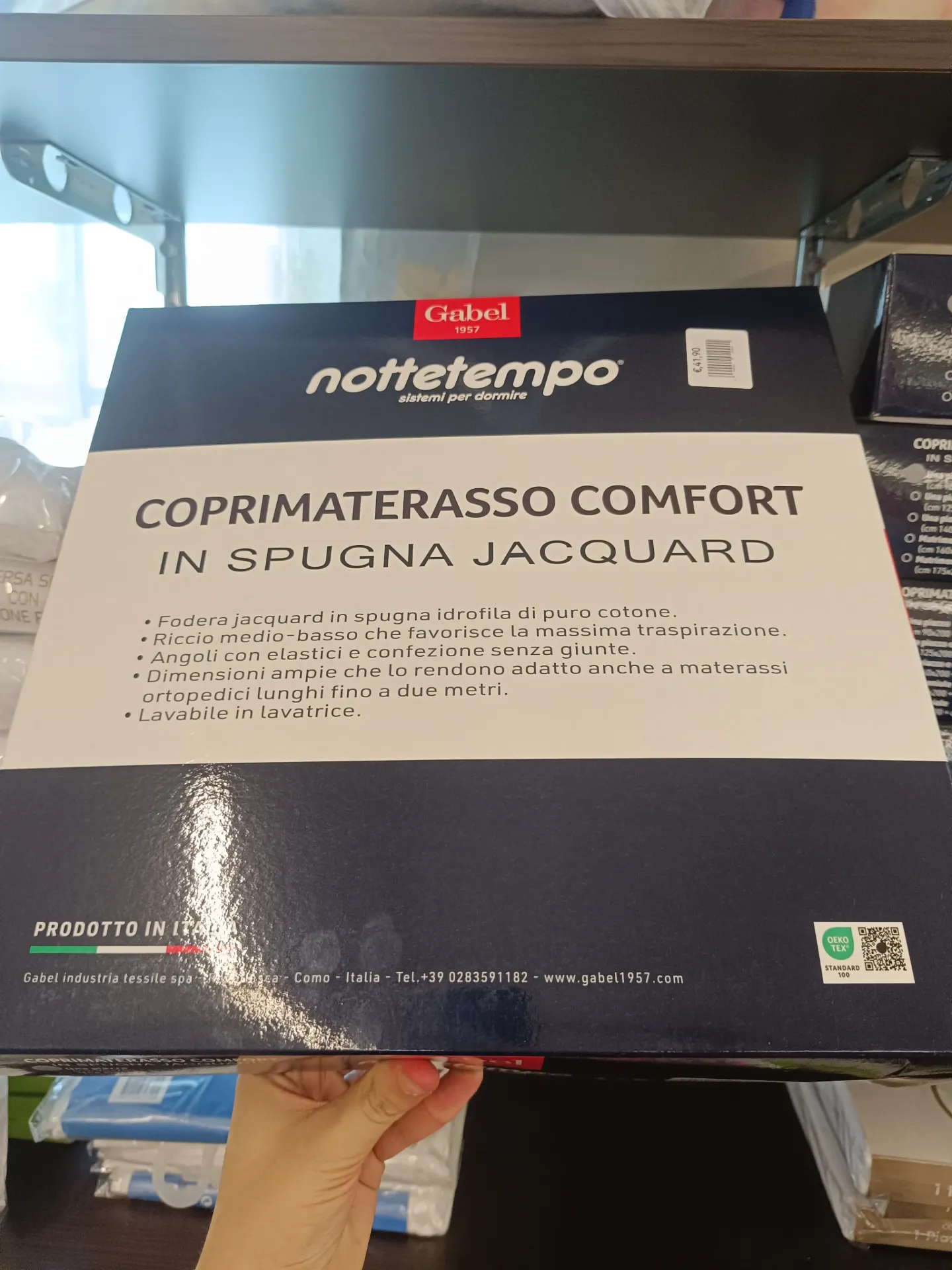 Coprimaterasso - Comfort Jacquard - Spugna Cotone