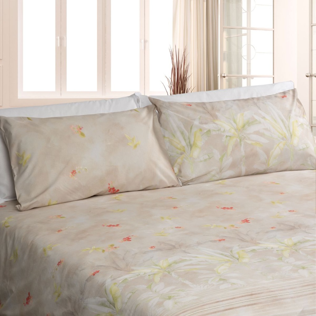 Parure Copripiumino - Tropisch - Tela Cotone 150tc - Happidea - F1 071176510 - 9854