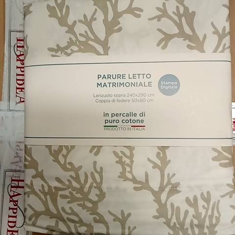 [F1 041605400039584 02KN] Parure Letto - Natural Sea - Percalle 200tc - F1 041605400 - 9584