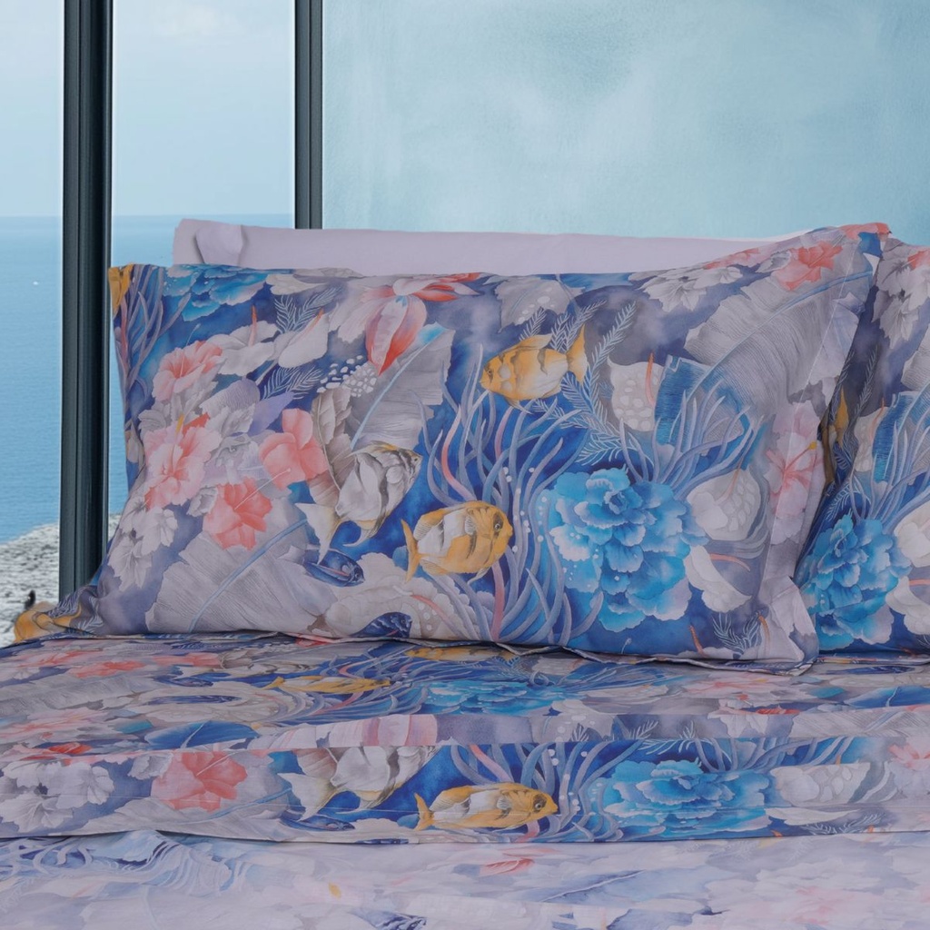 Parure Letto - Reef - Mussola 200tc - Cassera Casa - F1 047597410 - 9917