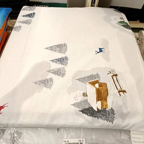 [F1 051146510019570 08K] Completo Letto - Snow White Bianco - Tela Cotone 150tc - Happidea - F1 051146510 - 9570