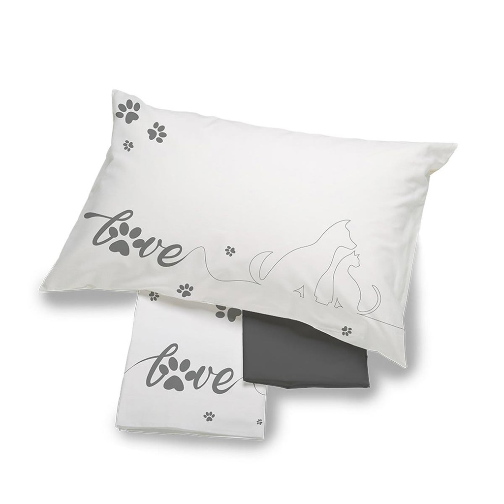 Completo Letto - Tutti in Fila - Tela Cotone 150tc - Happidea - F1 051175910 - 0143