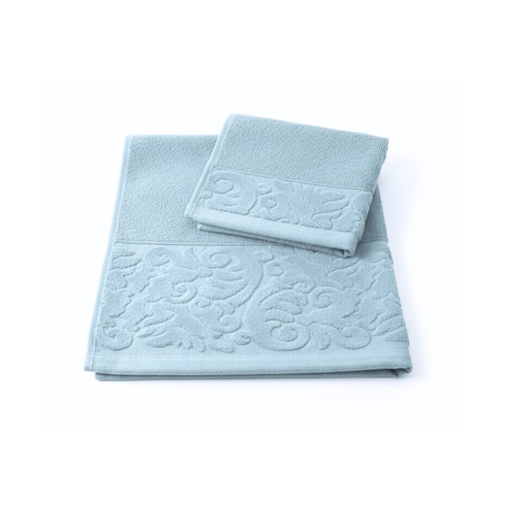 Set 1 e 1 - Tinta Unita Ornamentale Jacquard - Spugna 500gr/m2 - Cassera Casa