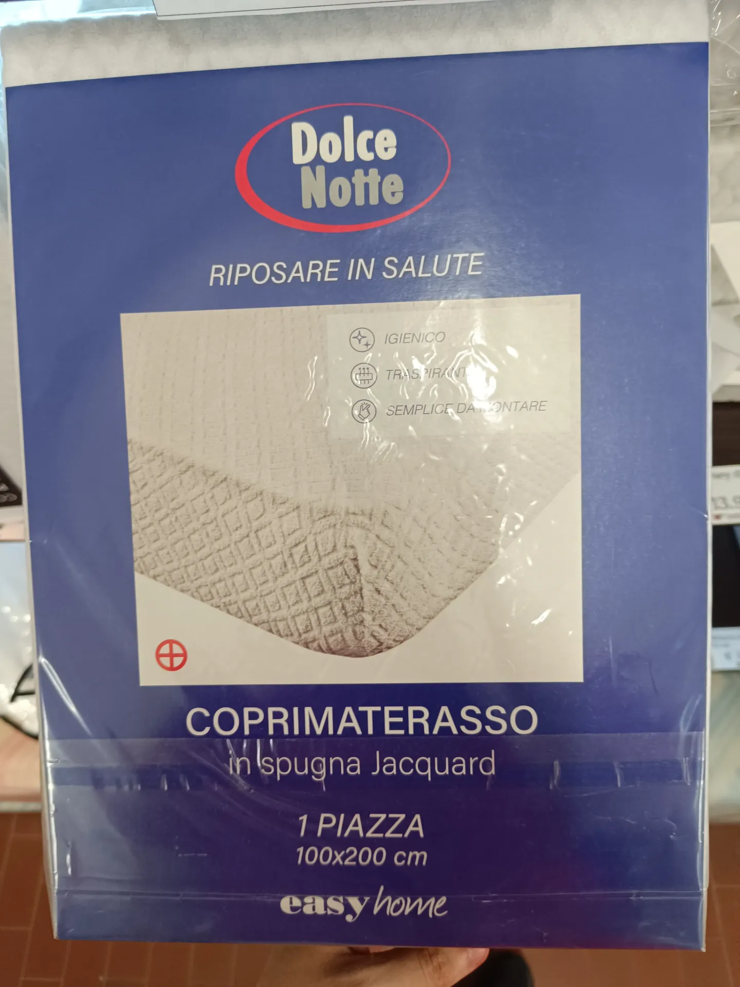 Coprimaterasso - spugnaJacquard - 80% Cotone 20% Poliestere